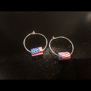 Patriotic Hoop Earrings